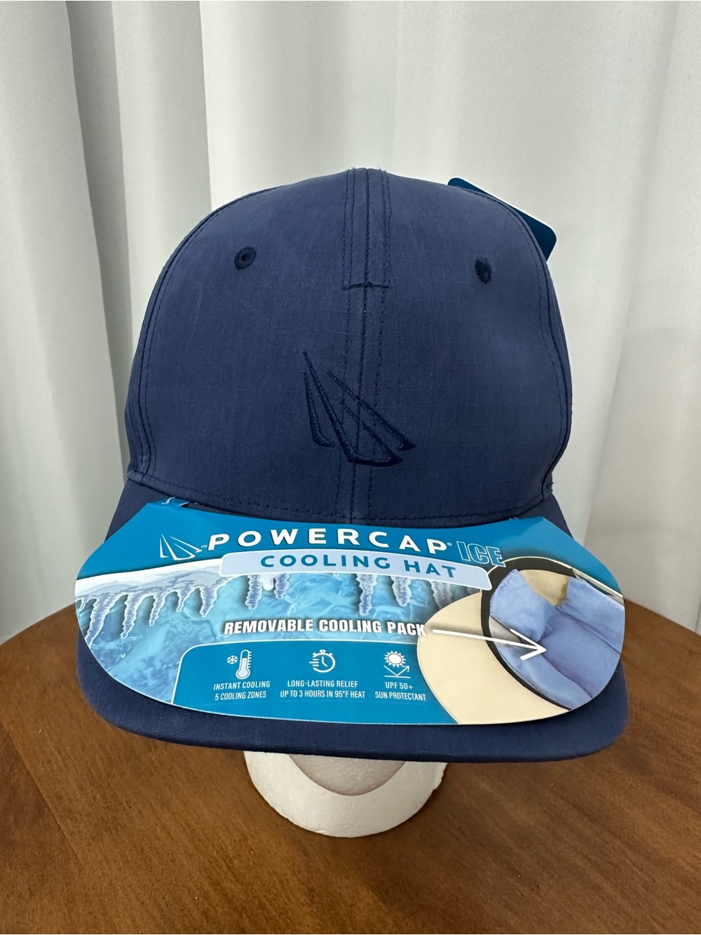 Panther vision powercap ice cooling hat NWT blue adjustable